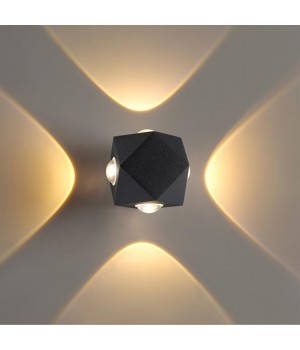 4218/8WL HIGHTECH ODL21 189 черн/металл Настенный светильник IP54 LED 8W 716Лм 3200K DIAMANTA-foto4