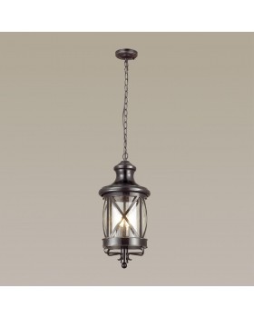 4045/3 NATURE ODL18 587 черный/золотая патина Уличный светильник-подвес IP44 E14 3*60W 220V SATION-foto3