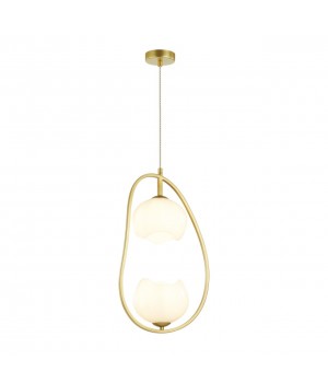 4873/2 MODERN ODL_EX22 85 золотой/белый/стекло Подвес E14 2*40W WATERLILY-foto6