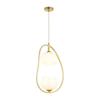 4873/2 MODERN ODL_EX22 85 золотой/белый/стекло Подвес E14 2*40W WATERLILY-foto6