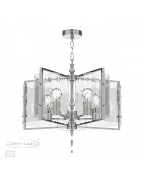 4888/5 MODERN ODL_EX22 93 хром/прозрачный/стекло Люстра E27 5*60W ELEGANTE-foto5