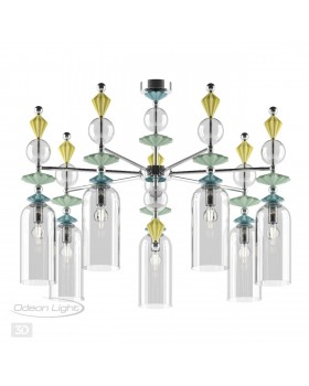 4893/7C CLASSIC ODL_EX22 33 хром/раноцветн./керамика/стекло Люстра потолочная E14 7*40W 4893/7C BIZET-foto5