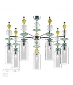 4893/7C CLASSIC ODL_EX22 33 хром/раноцветн./керамика/стекло Люстра потолочная E14 7*40W 4893/7C BIZET-foto5