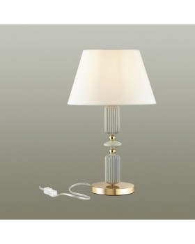 4861/1TA CLASSIC ODL_EX21 77 золото/разноцветн./керамика/абажур Настольная лампа E27 1*60W CANDY-foto4