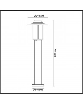 4047/1F NATURE ODL18 583 белый/коричневый Уличный светильник, 80см IP54 E27 18W 220V MITO-foto2