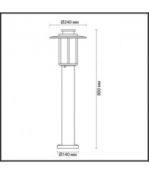 4047/1F NATURE ODL18 583 белый/коричневый Уличный светильник, 80см IP54 E27 18W 220V MITO-foto2