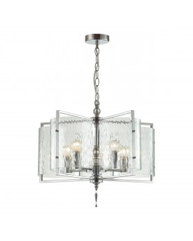 4888/5 MODERN ODL_EX22 93 хром/прозрачный/стекло Люстра E27 5*60W ELEGANTE-foto6