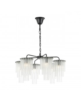 4921/6 MODERN ODL22 329 черный/прозрач./матов./стекло Люстра E27 6*60W PAPITA-foto6