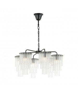 4921/6 MODERN ODL22 329 черный/прозрач./матов./стекло Люстра E27 6*60W PAPITA-foto6