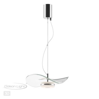 4860/10LA L-VISION ODL_EX21 65 никель/прозрачный/стекло Подвес LED 1*10W 3500K FLUENT-foto5