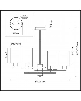 4559/6C MODERNI LN21 175 золотой Люстра потолочная E14 6*40W 220V AVERY-foto2