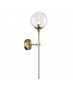 4276/1WA MODERN ODL22 397 прозр/стекло/золотистый Настенный светильник IP20 G9 1*40W NUVOLA-foto4