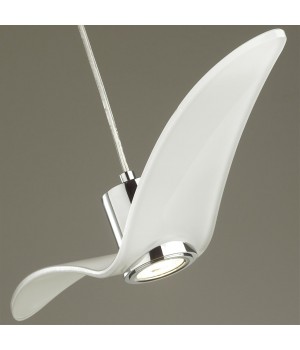 4903/1A PENDANT ODL22 289 белый/хром/стекло Подвес GU10 1*5W BIRDS-foto7