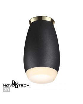 370911 OVER NT22 289 черный/золото Светильник накладной влагозащищенный IP44 GU10 9W 220V GENT-foto4