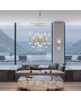 3891/70LG L-VISION ODL20 223 золотистый /металл Подвесной светильник LED 3000K 70W 220V VIVAT-foto3