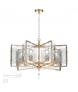 4878/7 MODERN ODL_EX22 93 золотой/прозрачный/стекло Люстра E27 7*60W ELEGANTE-foto5