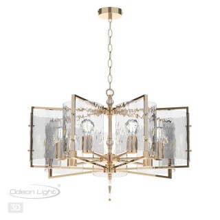 4878/7 MODERN ODL_EX22 93 золотой/прозрачный/стекло Люстра E27 7*60W ELEGANTE-foto5