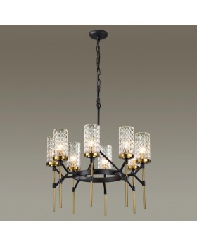 4225/8 MIDCENT ODL21 479 черный/золотист/металл Люстра IP20 8*E14 60W VITTORIA-foto4