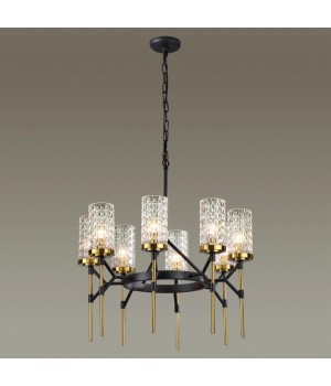 4225/8 MIDCENT ODL21 479 черный/золотист/металл Люстра IP20 8*E14 60W VITTORIA-foto4