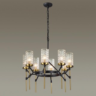 4225/8 MIDCENT ODL21 479 черный/золотист/металл Люстра IP20 8*E14 60W VITTORIA-foto4