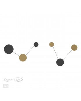4211/51WL HIGHTECH ODL20 137 черн/золот/металл Настенный светильник провод 2,2м LED 29W GALAXY-foto5