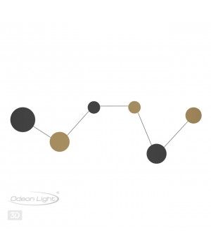 4211/51WL HIGHTECH ODL20 137 черн/золот/металл Настенный светильник провод 2,2м LED 29W GALAXY-foto5