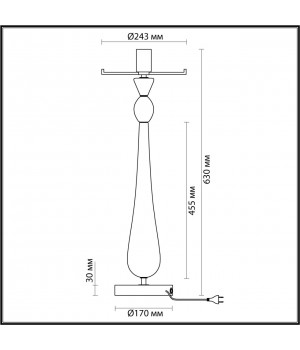 4889/1T STANDING ODL_EX22 57 золотой/зеленый/стекло База для высокой лампы E27 1*60W TOWER-foto2