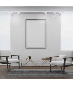 370594 PORT NT19 107 матовый белый Светильник трековый однофазный трехжильный IP20 GU10 50W 220-240V ELITE-foto3