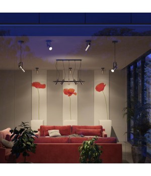 3714/1 MODERNI LN19 100 золотой, чёрный Подвес GU10 LED 1*5W 220V CLAIRE-foto3