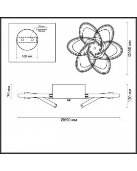 3772/57CL LEDIO LN19 041 коричневый, золотой Люстра потолочная LED 57W 3500К 4446Лм 220V MIRANDA-foto2