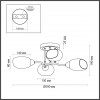 4536/4C MODERNI LN21 098 золото, матовое золото Люстра потолочная E14 4*40W 220V LACIE