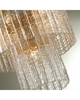 4938/9 HALL (В 2-Х КОРОБКАХ) ODL22 438 матов.золотой/прозрачный/стекло/ Люстра E14 9*40W MERKALE-foto7