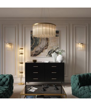 4788/12F HALL ODL21 454 золото/металл/стекло Торшер E14 12*40W YORK-foto3