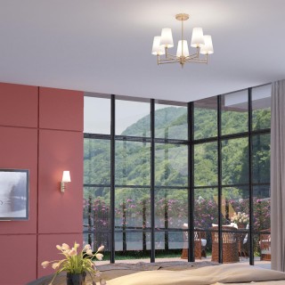 4436/5C NEOCLASSI LN20 187 золотой, белый Люстра потолочная E14 5*40W 220V DORIS-foto3