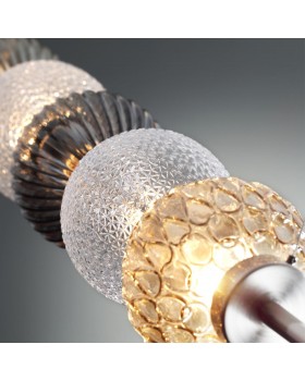 4273/5 MODERN ODL21 335 разноцв/стекл/никель/металл Подвесной светильник IP20 Е14 5*40W FRANCESCA-foto7