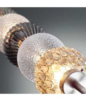 4273/5 MODERN ODL21 335 разноцв/стекл/никель/металл Подвесной светильник IP20 Е14 5*40W FRANCESCA-foto7