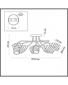 4528/8C COMFI LN21 053 античная бронза Люстра потолочная E27 8*60W 220V DOROTHY-foto2