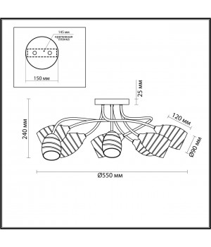 4528/8C COMFI LN21 053 античная бронза Люстра потолочная E27 8*60W 220V DOROTHY-foto2