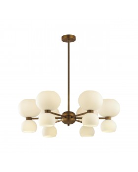 4979/12 MODERN ODL22 391 мат.бронзовый/белый/стекло Люстра E14/G9 6+6*40W CHANGI-foto4