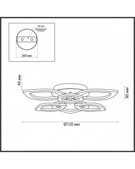 4581/99CL LEDIO LN21 021 черный, золотой Люстра потолочная диммир. с ДУ + LampSmart LED 174W 3000-6000К 6580Лм 220V HONEY-foto2