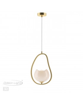 4873/1 MODERN ODL_EX22 85 золотой/белый/стекло Подвес E14 1*40W WATERLILY-foto5