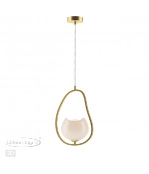 4873/1 MODERN ODL_EX22 85 золотой/белый/стекло Подвес E14 1*40W WATERLILY-foto5
