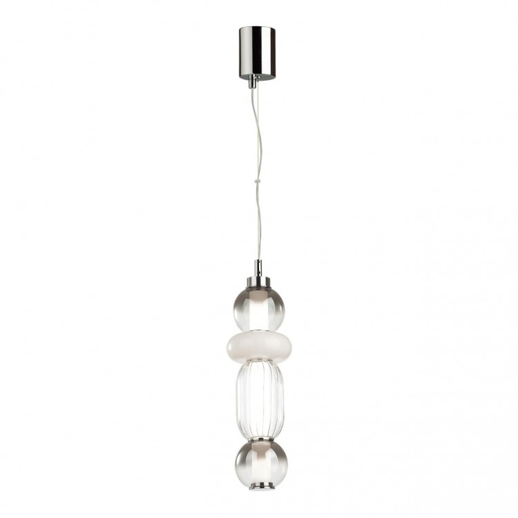 4827/18L PENDANT ODL21 321 хром/дымчатый/белый/прозрачный Подвес LED 18W BEANS