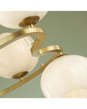 4873/5 MODERN ODL_EX22 83 золотой/белый/стекло Люстра E14 5*40W WATERLILY-foto7