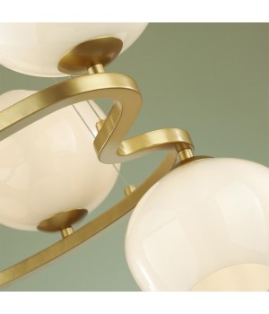 4873/5 MODERN ODL_EX22 83 золотой/белый/стекло Люстра E14 5*40W WATERLILY-foto7