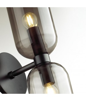 4804/2W MIDCENT ODL21 339 черный/дымчатый Бра с выкл. E14 2*60W ORINOCO-foto7