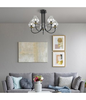 3708/5C LOFTI LN19 202 черный Люстра потолочная E14 5*40W 220V ILONA-foto3