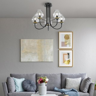 3708/5C LOFTI LN19 202 черный Люстра потолочная E14 5*40W 220V ILONA-foto3