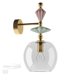 4855/1WB CLASSIC ODL_EX21 67 золото/разноцветн./керамика/стекло Бра E14 1*40W BIZET-foto5