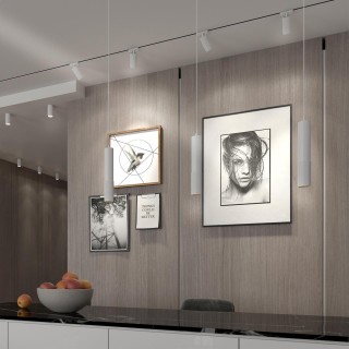 370764 PORT NT21 085 белый Светильник трековый однофазный трехжильный IP20 GU10 50W 220V MAIS-foto3